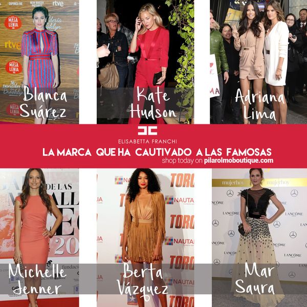 Mar Saura, Berta Vázquez, Michelle Jenner, Blanca Suárez, Kate Hudson apuestan por Elisabetta Franchi